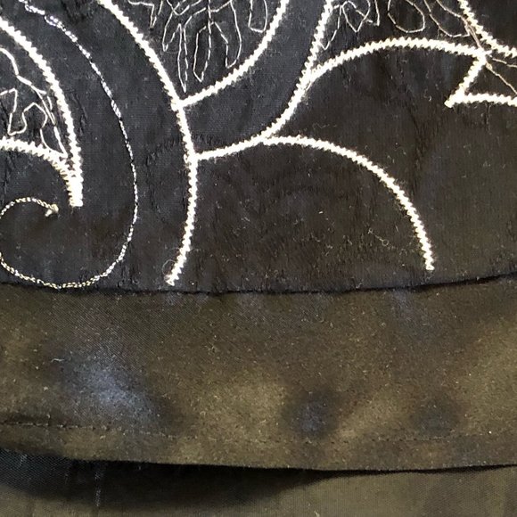 MONSOON Vintage Floral Embroidered Cotton/Silk Skirt US 6/EU 38 - Picture 11 of 16